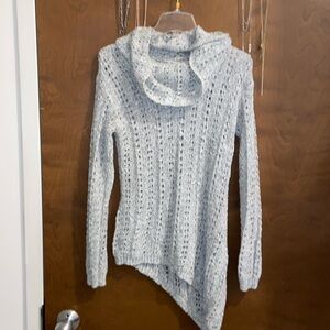 Light grey cowl neck sweater, size small